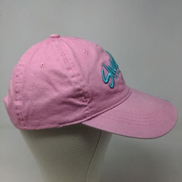 Lucky 7 Women's Strapback Hat Pink Adjustable Embroidered Sharky's Venice FL - Picture 7 of 13